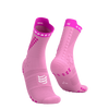 COMPRESSPORT Skarpetki do biegania trailowe PRORACING SOCKS V4 TRAIL begonia/neon pink