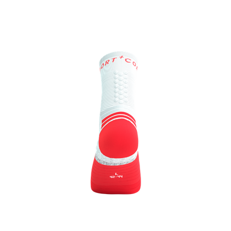 COMPRESSPORT Skarpetki do biegania PRO MARATHON SOCKS V2.0 fluo red/white