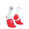 COMPRESSPORT Skarpetki do biegania PRO MARATHON SOCKS V2.0 fluo red/white