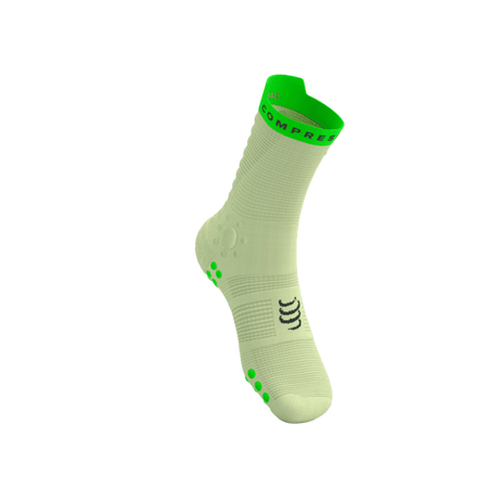COMPRESSPORT Skarpetki do biegania trailowe PRORACING SOCKS V4 TRAIL lime/neon green