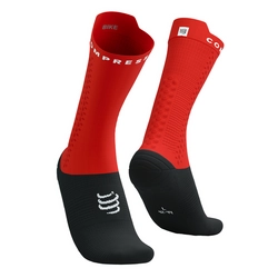 COMPRESSPORT Skarpetki rowerowe PRORACING SOCKS V4 BIKE red/black