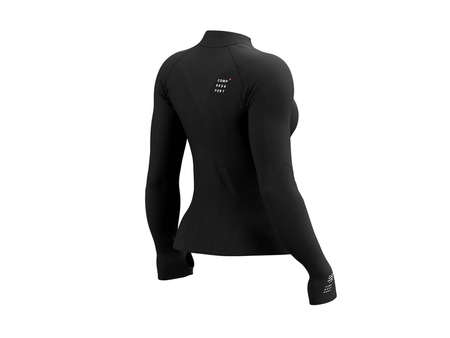 COMPRESSPORT Bluza do biegania damska WINTER TRAIL POSTURAL LS TOP czarno-turkusowa