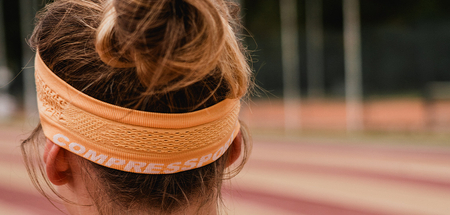 COMPRESSPORT Opaska na głowę THIN HEADBAND ON/OFF buff orange