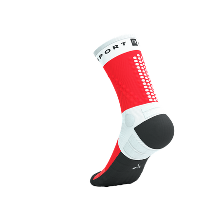 COMPRESSPORT Skarpetki do biegania ULTRA TRAIL SOCKS V2.0 white/fluo red