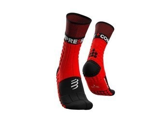 COMPRESSPORT Skarpetki biegowe zimowe PRORACING SOCKS WINTER TRAIL czerwono-czarne