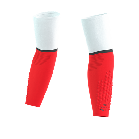 COMPRESSPORT Rękawki kompresyjne ARMFORCE ULTRALIGHT white/fluo red