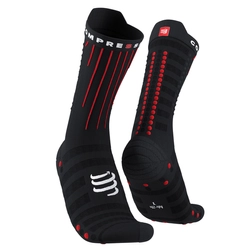 COMPRESSPORT Skarpetki rowerowe AERO SOCKS black/red