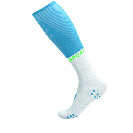 COMPRESSPORT Skarpety kompresyjne FULL SOCKS OXYGEN norse blue/neon green