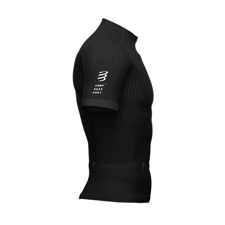 COMPRESSPORT Koszulka kompresyjna do biegania TRAIL POSTURAL SS TOP czarno-czerwona