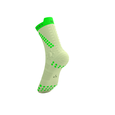 COMPRESSPORT Skarpetki do biegania trailowe PRORACING SOCKS V4 TRAIL lime/neon green