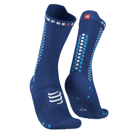 COMPRESSPORT Skarpetki rowerowe ProRacing Socks V4 Bike niebieskie