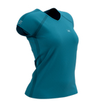 COMPRESSPORT Koszulka biegowa damska z krótkim rękawem TRAINING T-SHIRT turkusowa