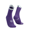 COMPRESSPORT Skarpetki do biegania wysokie PRORACING SOCKS V4 RUN HIGH lilac/white