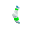COMPRESSPORT Skarpetki do biegania wysokie PRORACING SOCKS V4 RUN HIGH white/norse blue/neon green