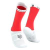 COMPRESSPORT Skarpetki rowerowe PRORACING SOCKS V4 BIKE fluo red/white