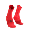 COMPRESSPORT Skarpetki do biegania trailowe PRORACING SOCKS V4 TRAIL fluo red/black