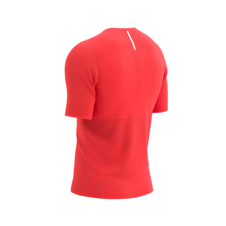 COMPRESSPORT Koszulka biegowa PRO RACING SS T-SHIRT fluo red