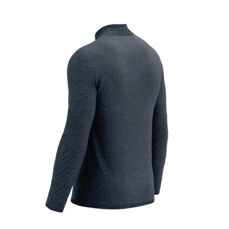 COMPRESSPORT Bluza biegowa męska SEAMLESS ZIP SWEATSHIRT mood indigo melange