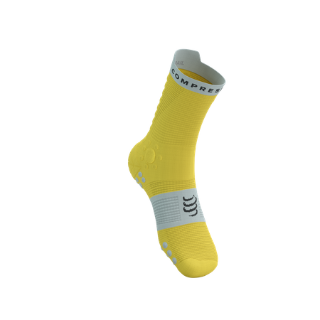 COMPRESSPORT Skarpetki do biegania trailowe PRORACING SOCKS V4 TRAIL maize/dawn blue