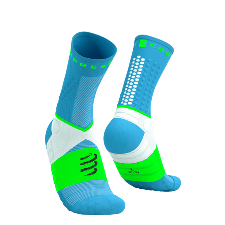COMPRESSPORT Skarpetki do biegania ULTRA TRAIL SOCKS V2.0 norse blue/neon green