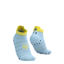 COMPRESSPORT Skarpetki do biegania PRORACING SOCKS V4 ULTRALIGHT RUN LOW cashmere blue/maize