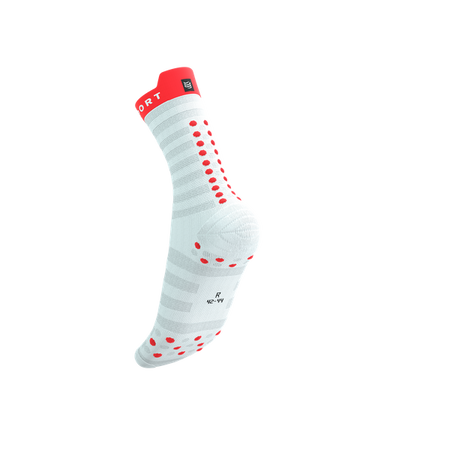 COMPRESSPORT Skarpetki do biegania PRORACING SOCKS V4 ULTRALIGHT RUN HIGH white/red/black