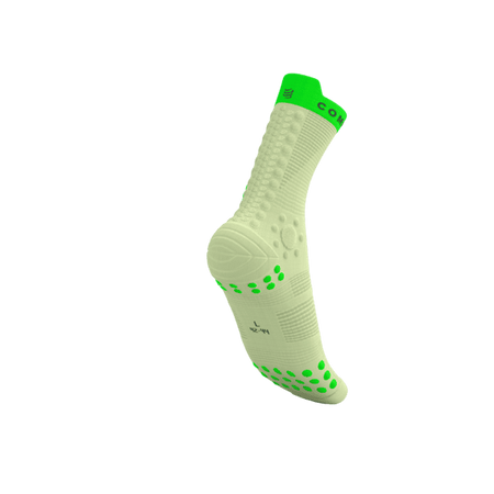 COMPRESSPORT Skarpetki do biegania trailowe PRORACING SOCKS V4 TRAIL lime/neon green
