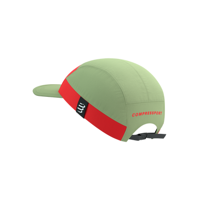 COMPRESSPORT Czapka biegowa 5 PANEL LIGHT CAP nile/fluo red