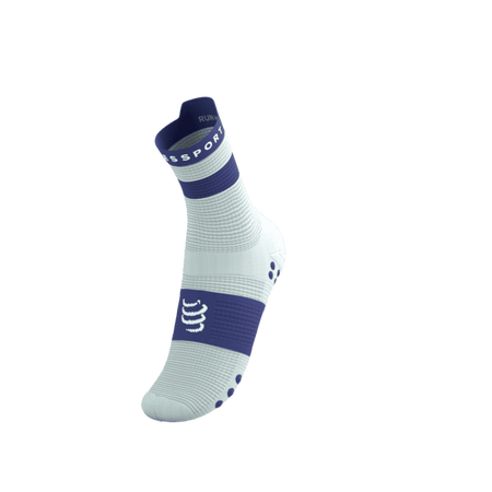 COMPRESSPORT Skarpetki do biegania wysokie PRORACING SOCKS V4 RUN HIGH star white/orient blue