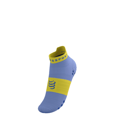 COMPRESSPORT Skarpetki do biegania krótkie PRORACING SOCKS V4 RUN LOW jacaranda/maize
