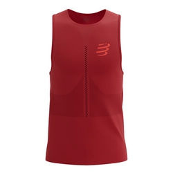 COMPRESSPORT Koszulka biegowa PRO RACING SINGLET samba red
