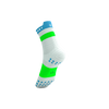 COMPRESSPORT Skarpetki do biegania wysokie PRORACING SOCKS V4 RUN HIGH white/norse blue/neon green