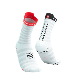 COMPRESSPORT Skarpetki do biegania PRORACING SOCKS V4 ULTRALIGHT RUN HIGH white/red/black