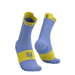 COMPRESSPORT Skarpetki do biegania wysokie PRORACING SOCKS V4 RUN HIGH jacaranda/maize