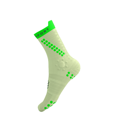 COMPRESSPORT Skarpetki do biegania trailowe PRORACING SOCKS V4 TRAIL lime/neon green
