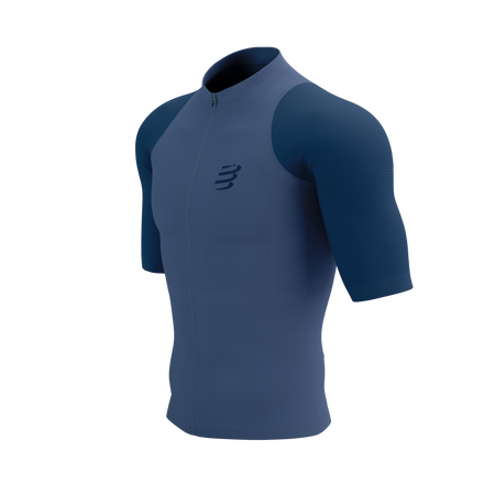 COMPRESSPORT Koszulka do biegania TRAIL RACING POSTURAL SS TOP indigo/blues