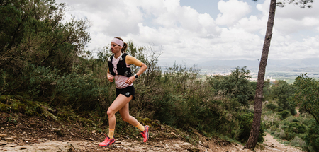 COMPRESSPORT Koszulka do biegania damska TRAIL RACING POSTURAL SS TOP roseate/orange