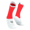 COMPRESSPORT Skarpetki rowerowe PRORACING SOCKS V4 BIKE fluo red/white