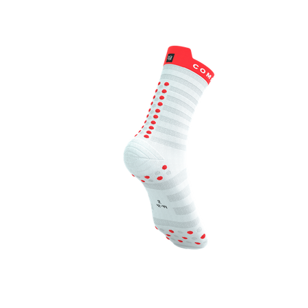 COMPRESSPORT Skarpetki do biegania PRORACING SOCKS V4 ULTRALIGHT RUN HIGH white/red/black