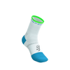 COMPRESSPORT Skarpetki do biegania PRO MARATHON SOCKS V2.0 white/norse blue/neon green