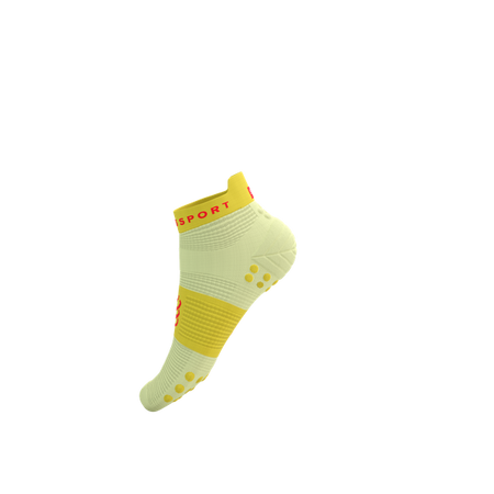 COMPRESSPORT Skarpetki do biegania krótkie PRORACING SOCKS V4 RUN LOW elf yellow/fluo red