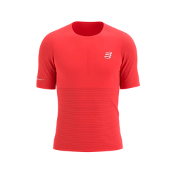 COMPRESSPORT Koszulka biegowa PRO RACING SS T-SHIRT fluo red