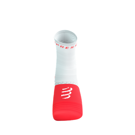 COMPRESSPORT Skarpetki do biegania PRO MARATHON SOCKS V2.0 fluo red/white