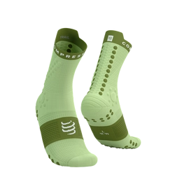 COMPRESSPORT Skarpetki do biegania trailowe PRORACING SOCKS V4 TRAIL shadow lime/woodbine