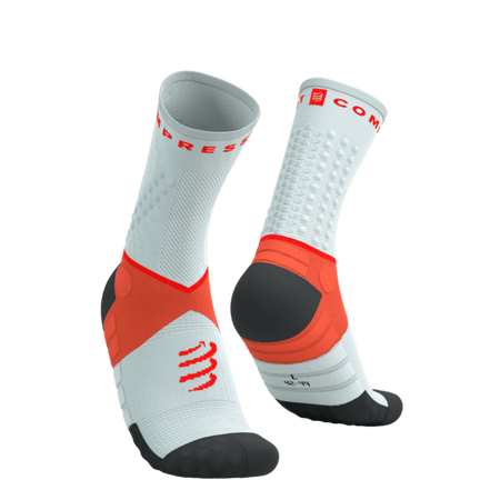 COMPRESSPORT Skarpetki do biegania ULTRA TRAIL SOCKS V2.0 gray violet/tigerlily