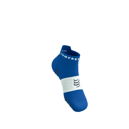 COMPRESSPORT Skarpetki do biegania krótkie PRORACING SOCKS V4 RUN LOW princess blue/white