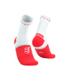 COMPRESSPORT Skarpetki do biegania PRO MARATHON SOCKS V2.0 fluo red/white