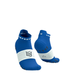 COMPRESSPORT Skarpetki do biegania krótkie PRORACING SOCKS V4 RUN LOW princess blue/white