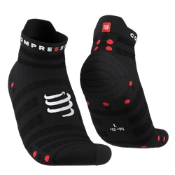 COMPRESSPORT Skarpetki do biegania PRORACING SOCKS V4 ULTRALIGHT RUN LOW black/red