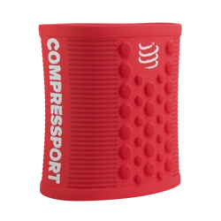 COMPRESSPORT Frotka na nadgarstek SWEATBAND 3D.DOTS fluo red/white